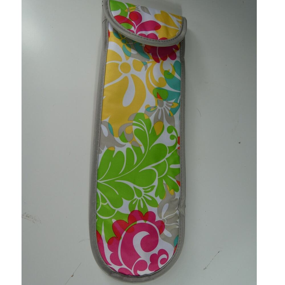 Thirty-One Curling Iron Flat Iron Travel Case Vacation Insulated Bright Colors
